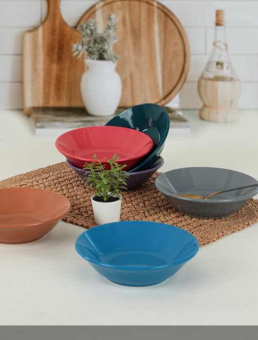 Hermia Juego de platos de cerámica Multicolor 18 cm (6 piezas) de 18 cm Hermia Juego de platos de cerámica Multicolor 18 cm (6 piezas) de 18 cm